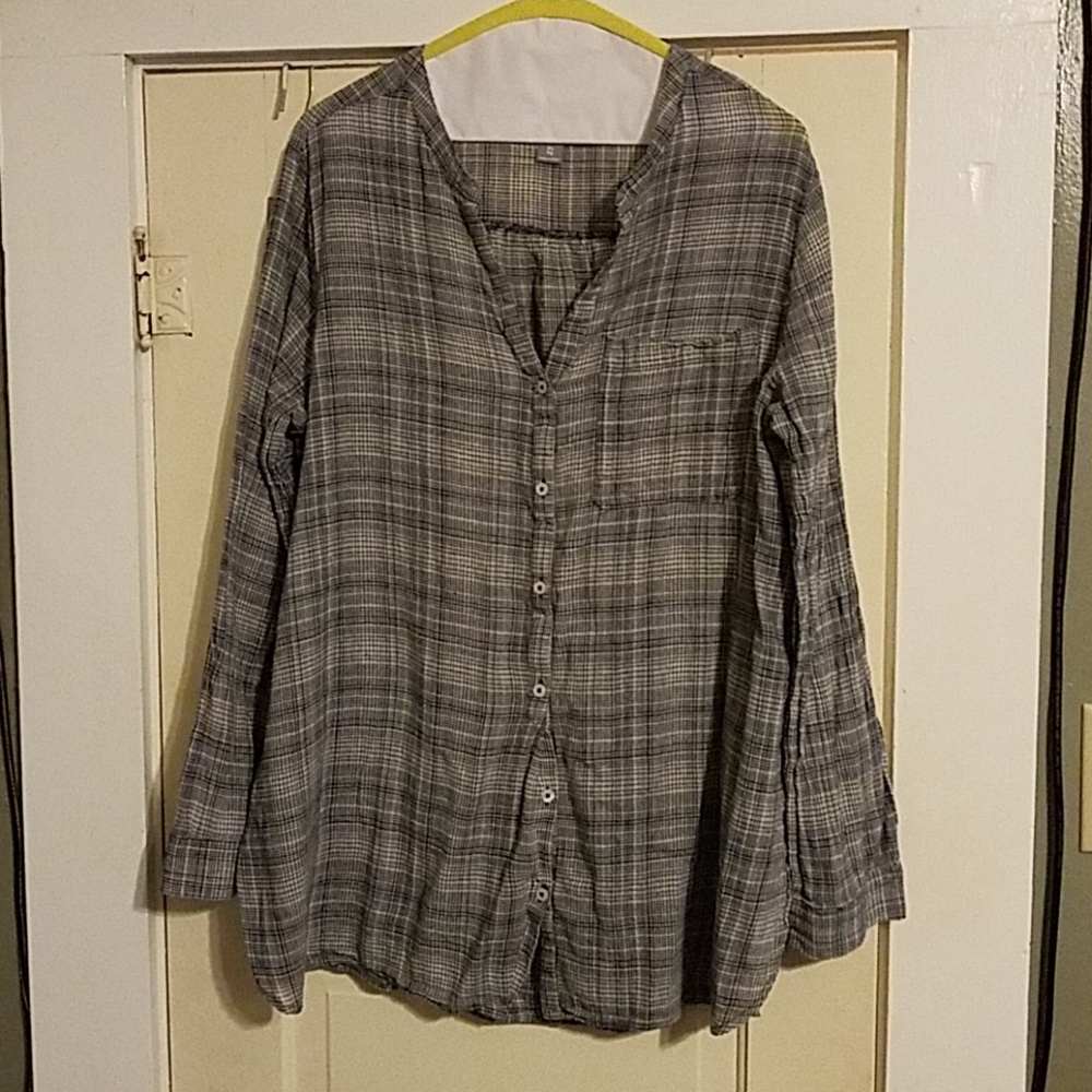 Long sleeve cotton tunic/top